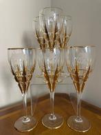 Set Of Wine Glasses With Gold Decoration And Engraving -