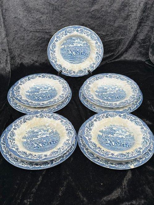 Eetservies - Myott Country Life England – 9-teiliges, Antiek en Kunst, Antiek | Meubels | Tafels