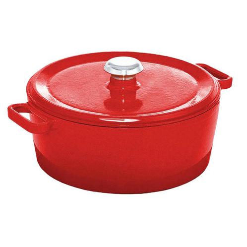 GGM Gastro | Gietijzeren braadpan - Ø 280mm - Rood |, Huis en Inrichting, Keuken | Potten en Pannen, Verzenden