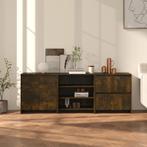 vidaXL 3 st Dressoirs bewerkt hout gerookt eikenkleurig, Huis en Inrichting, Kasten | Dressoirs, Verzenden, Nieuw, Overige houtsoorten