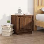 vidaXL Nachtkastje 44x35x45 cm bewerkt hout bruin eikenkleur, Minder dan 45 cm, Verzenden, Nieuw, Minder dan 55 cm
