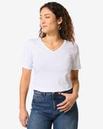 HEMA Dames T-shirt basic v-hals wit 2 voor 19.99, Verzenden, Nieuw