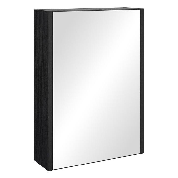 Spiegelkast Cuba 40 x 13 x 70 cm Zwart Hout Spiegelkast, Huis en Inrichting, Badkamer | Badkamermeubels, Nieuw, Spiegelkast, Verzenden