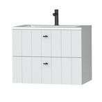 Tiger Maryport Meubelset 80 cm met 2 lades Mat wit incl, Ophalen of Verzenden, Nieuw, Chroom, Bad