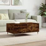 vidaXL Salontafel 90x50x36,5 cm bewerkt hout gerookt, Huis en Inrichting, 50 tot 100 cm, Verzenden, Nieuw, 50 tot 100 cm