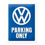 Tinnen plaatje Volkswagen parking 15 x 20 cm - Metalen wan.., Nieuw, Verzenden