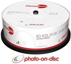 Primeon BD-R DL 50 GB Printable 8x Speed Cakebox 25 Stuks, Verzenden, Nieuw