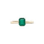 Gouden vintage ring met smaragd 14 kt, Ophalen of Verzenden, Nieuw