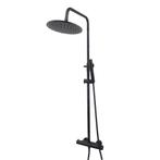 Regendouche Opbouwset Thermostatisch 25cm Zwart, Ophalen of Verzenden, Nieuw, Kraan