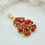 Bloedkoraal - Zilver, Verguld - Ketting met hanger - CORALLO