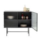 *WOONWINKEL* Kare Design San Diego Kastje Met Ribbelglas, Huis en Inrichting, Kasten | Dressoirs, Verzenden, Nieuw