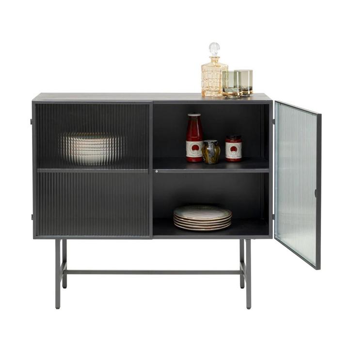 *WOONWINKEL* Kare Design San Diego Kastje Met Ribbelglas, Huis en Inrichting, Kasten | Dressoirs, Nieuw, Verzenden