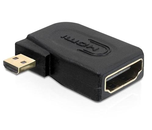 Micro HDMI - HDMI adapter - 90° haaks naar links -, Audio, Tv en Foto, Overige Audio, Tv en Foto, Ophalen of Verzenden