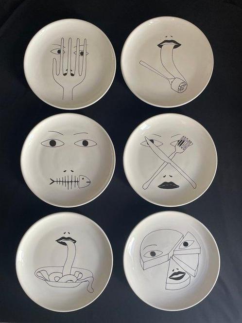 kiasmo - Vincenzo DAlba - Schotel (6) - Mix - Keramiek -, Antiek en Kunst, Kunst | Designobjecten
