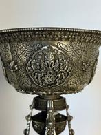 Boterlamp Ashtamangala’s 24 cm - Zilverbrons - Tibet - Eind
