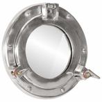 Spiegel Patrijspoort Aluminium | Tweedekansje | OP=OP, Minder dan 50 cm, Rond, Nieuw, Ophalen of Verzenden