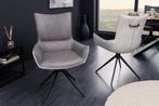 Draaibare design stoel ALPINE grijs lichtgrijs armleuningen, Huis en Inrichting, Fauteuils, Ophalen of Verzenden, Nieuw
