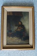 Anna Elisabeth Kerling (1862-1955) - Vrouw in interieur die, Antiek en Kunst, Kunst | Schilderijen | Klassiek