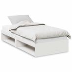 vidaXL Slaapbank met matras 90x190 cm massief grenenhout wit, 90 cm, Eenpersoons, Verzenden, Wit