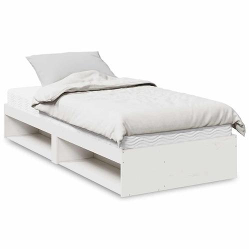 vidaXL Slaapbank met matras 90x190 cm massief grenenhout wit, Huis en Inrichting, Slaapkamer | Bedden, 90 cm, 190 cm of minder