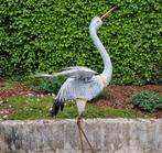 Beeldje - An XL lifelike Heron - metal