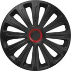Wieldoppen 13 inch - Trend Zwart & Rood - wieldoppenset, Verzenden, Nieuw