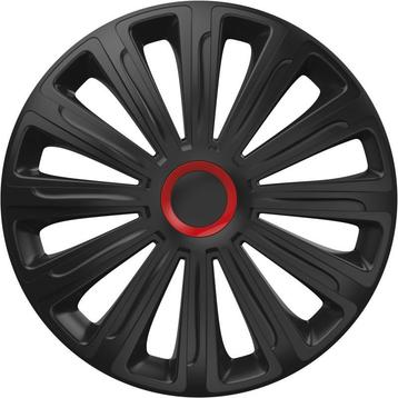 Wieldoppen 13 inch - Trend Zwart & Rood - wieldoppenset beschikbaar voor biedingen