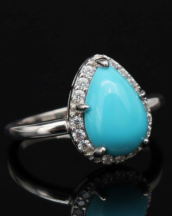 Turquoise - Zilver, Turkooizen Godin Ring: Hemelse, Antiek en Kunst, Antiek | Boeken en Bijbels