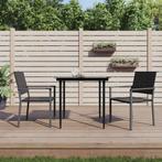 vidaXL Tuinstoelen 2 st 54x62,5x89 cm poly rattan zwart, Tuin en Terras, Tuinstoelen, Verzenden, Nieuw, Rotan