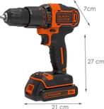 BLACK+DECKER BDCHD18BAFC-QW Accu Klopboormachine - 18V - 2, Huis en Inrichting, Woonaccessoires | Overige, Verzenden, Zo goed als nieuw