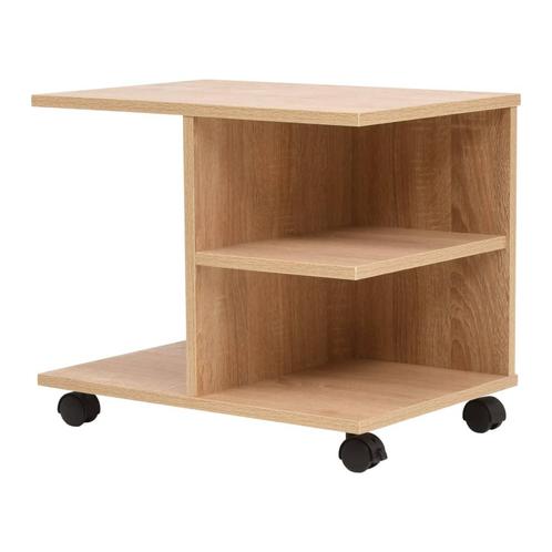 vidaXL Plankenkast verrijdbaar 50x35x42 cm eikenkleur, Huis en Inrichting, Kasten | Boekenkasten, 25 tot 50 cm, Nieuw, Overige houtsoorten