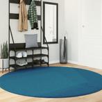 vidaXL Vloerkleed OVIEDO laagpolig Ø 200 cm turquoise, Verzenden, Nieuw, Blauw