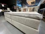 Luxe Boxspring Ibiza beige actieprijs bed matras topper, Ophalen, Beige, Luxe Boxspring Ibiza beige, 180 cm