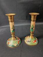 Taperstick (kleine blaker met een dunne pijp) (2) - Brons, Antiek en Kunst, Curiosa en Brocante