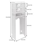 4-Laags Badkamervloerkast – PVC Toiletopbergkast 150 cm, Huis en Inrichting, Verzenden, Nieuw