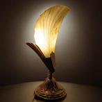 Lamp - Glas, Messing - 42 cm hoog, Antiek en Kunst, Curiosa en Brocante