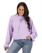 Lila blouse ruffle van Azzurro, Nieuw, Verzenden