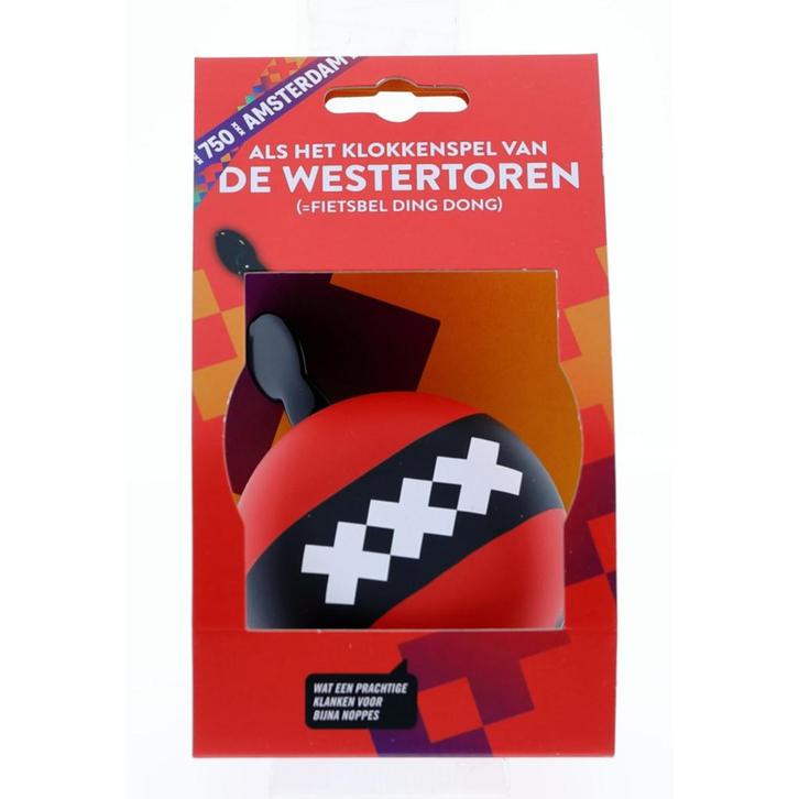 Niet verkeerd Amsterdam 750 fietsbel klokkenspel van de West, Fietsen en Brommers, Fietsaccessoires | Overige Fietsaccessoires
