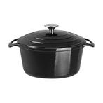 Braadpan gietijzer rond zwart 3,2L | 20,5(Ø)x12(h)cm Vogue, Verzenden, Nieuw in verpakking