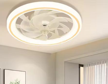Plafondventilator met LED Licht – Intrekbare Bladen 48 cm, Huis en Inrichting, Lampen | Hanglampen, Nieuw, Verzenden