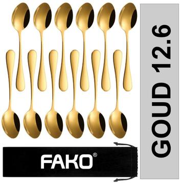 Fako Bijoux� - Theelepel / Koffielepel Classic - 12cm - Goud