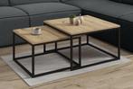 Salontafel Styler - Eiken - Set van 2, 50 tot 100 cm, Verzenden, Nieuw, 50 tot 100 cm