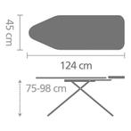 Brabantia Strijkplank C - met Stoomunithouder - 124 x 45 cm, Verzenden, Nieuw