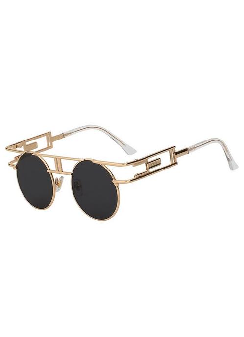 Ronde Zonnebril Steampunk Burning Man Goud Montuur Rond Zwar, Sieraden, Tassen en Uiterlijk, Zonnebrillen en Brillen | Heren, Zwart