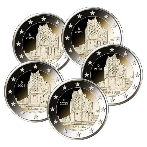 Duitsland 2 Euro Set Hamburg 2023, Postzegels en Munten, Munten | Europa | Euromunten, Verzenden