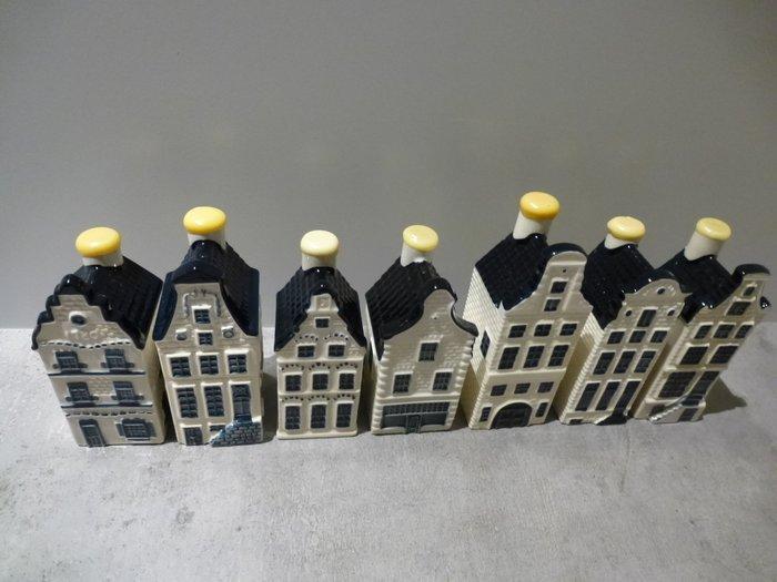 KLM-huisje - Zeven KLM/Bols huisjes gevuld met Bols, Antiek en Kunst, Antiek | Wandborden en Tegels
