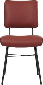 Rode leren industriële design eetkamerstoel - Toledo Leer Ch, Huis en Inrichting, Stoelen, Overige kleuren, Nieuw, Ophalen of Verzenden