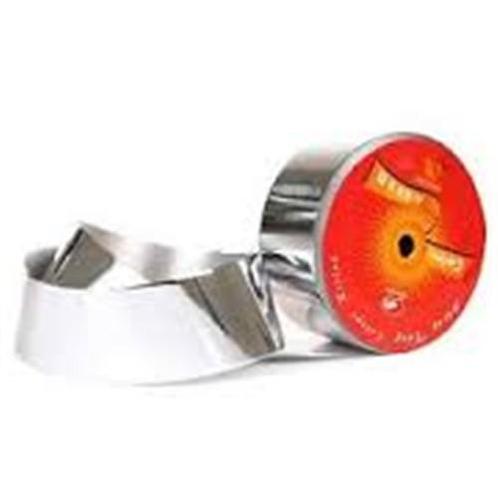 Lint poly ribbon metalic zilver 50mm/50yard scheurlint, Hobby en Vrije tijd, Knutselen, Nieuw, Ophalen of Verzenden