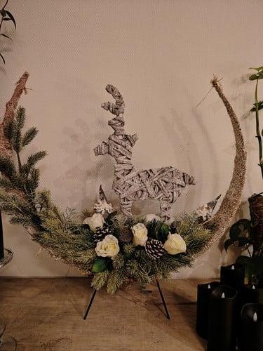 Rendier Willow Whitewash 25x43 cm op pin, Hobby en Vrije tijd, Knutselen, Nieuw, Ophalen of Verzenden