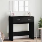 vidaXL Kaptafel met spiegel 80x39x80 cm zwart, Huis en Inrichting, Tafels | Kaptafels, Verzenden, Nieuw